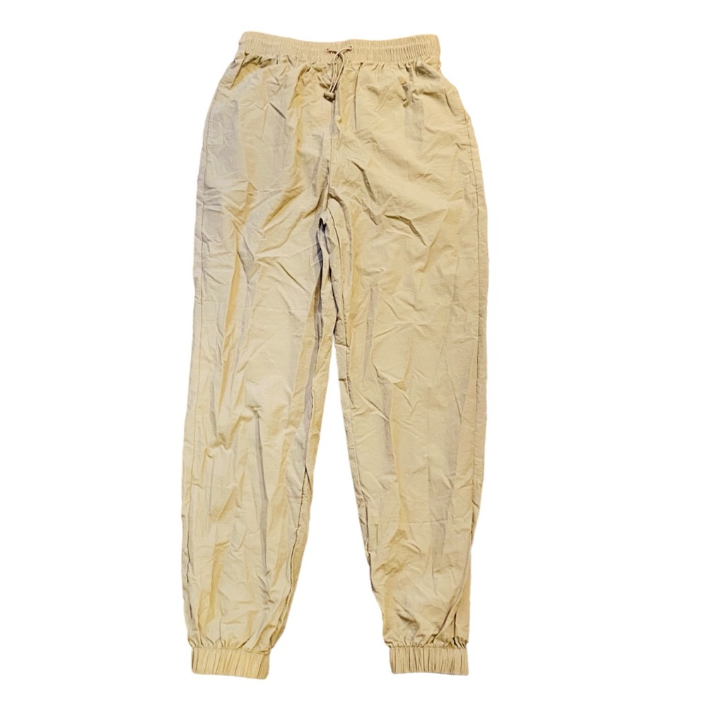 TOPSHOP NWT Women Beige Nude Jogger Pants 8-10 Sports Sweatpants Windbreaker